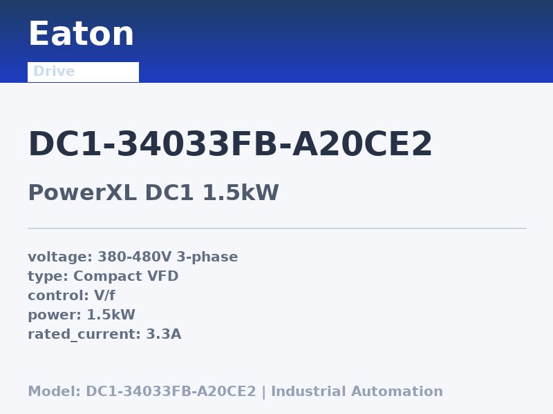 Eaton DC1-34033FB-A20CE2