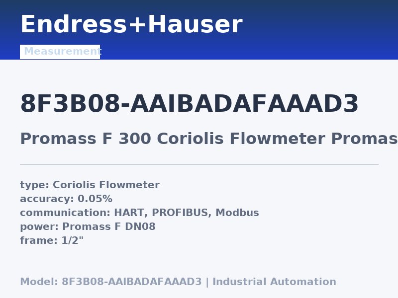 Endress+Hauser 8F3B08-AAIBADAFAAAD3