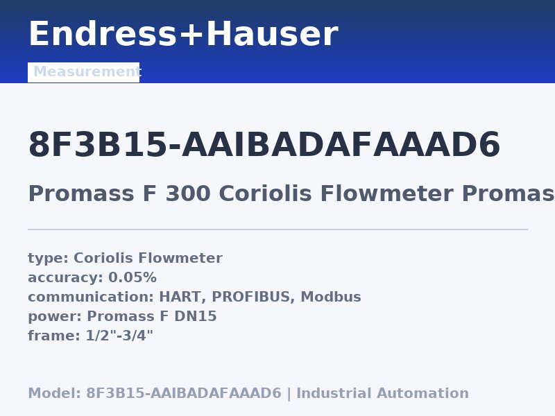 Endress+Hauser 8F3B15-AAIBADAFAAAD6