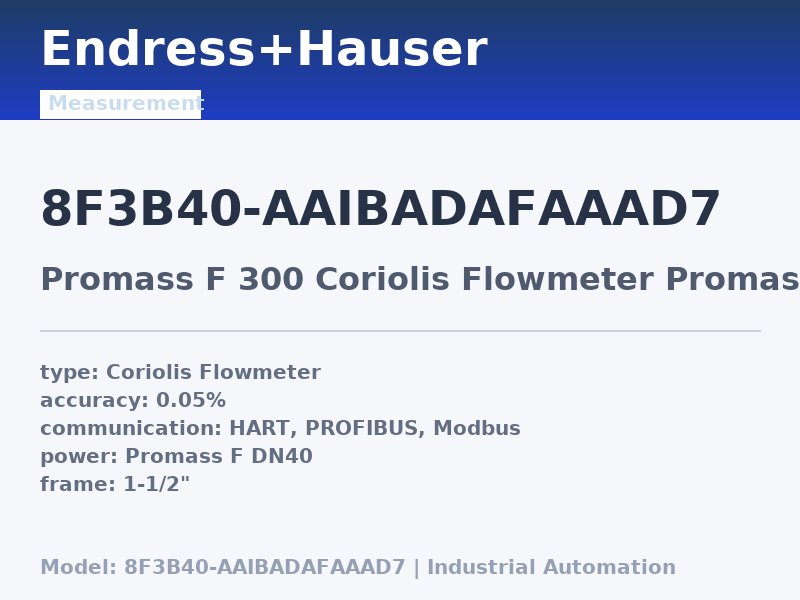 Endress+Hauser 8F3B40-AAIBADAFAAAD7