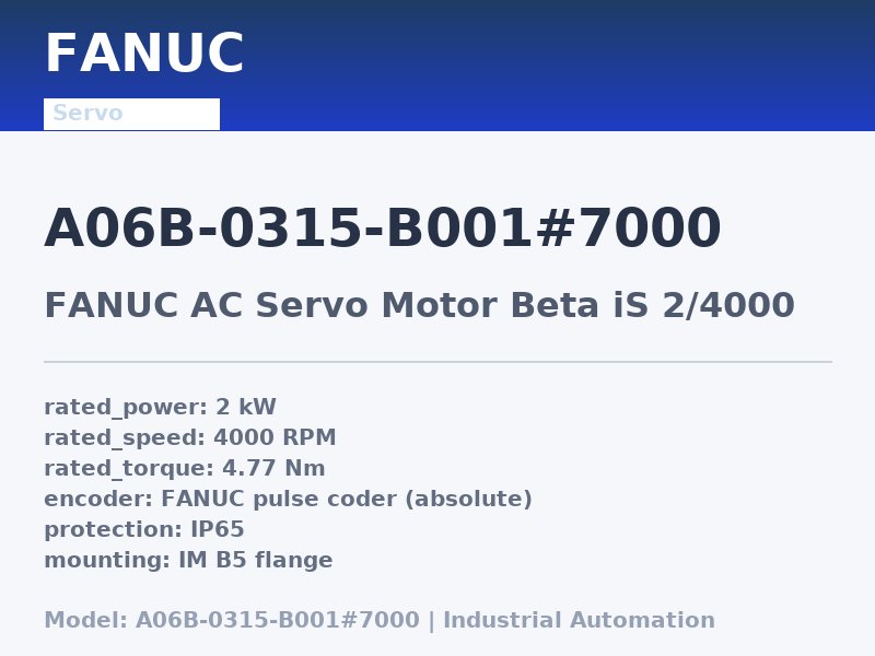 FANUC A06B-0315-B001#7000