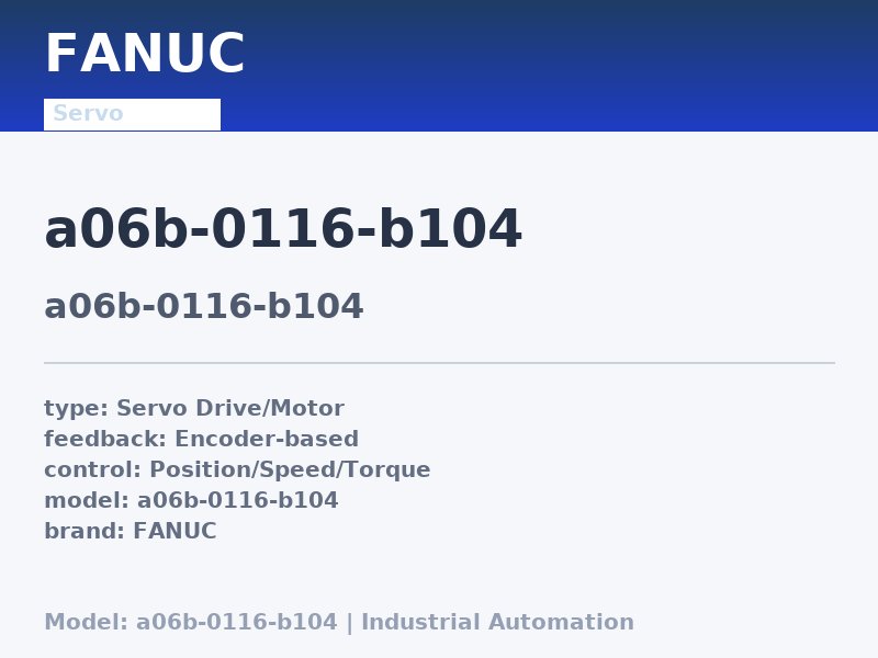 FANUC a06b-0116-b104