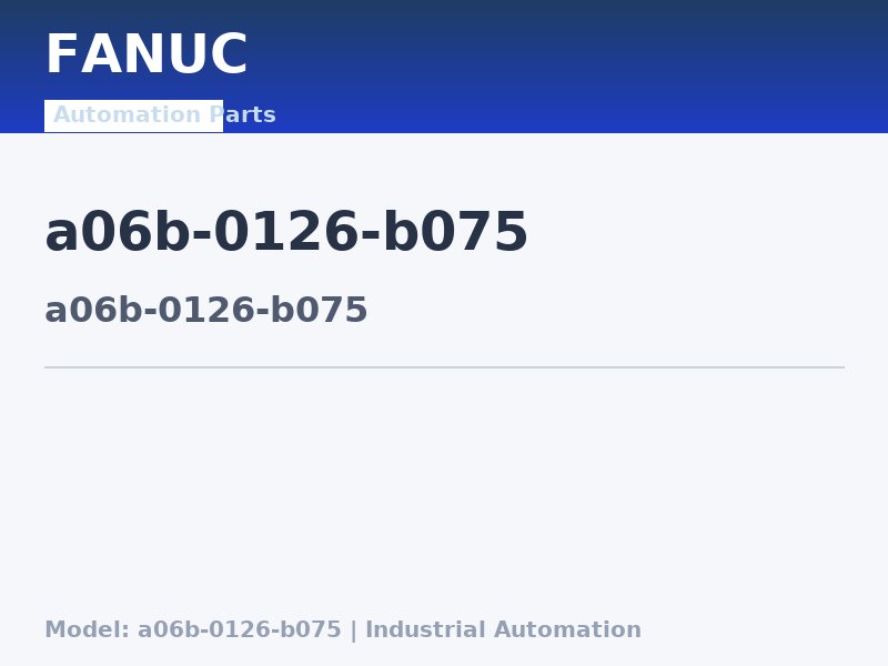 FANUC A06B-0126-B075