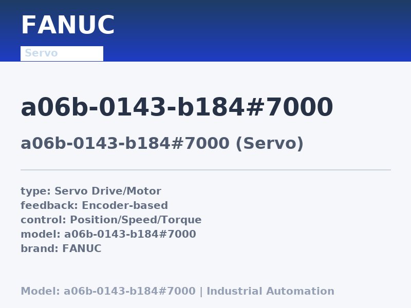 FANUC A06B-0143-B184#7000