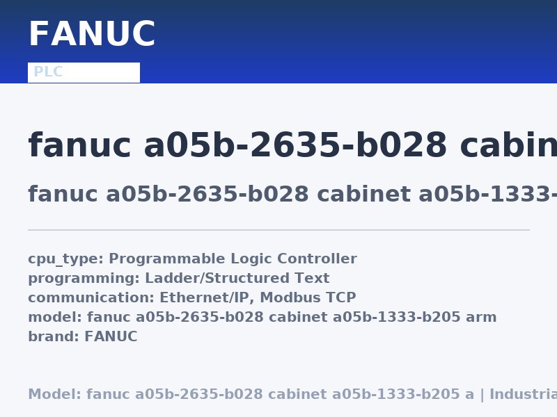 FANUC fanuc a05b-2635-b028 cabinet a05b-1333-b205 arm
