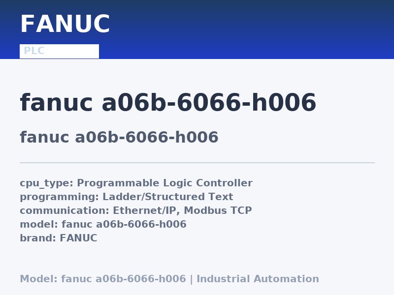 FANUC fanuc a06b-6066-h006
