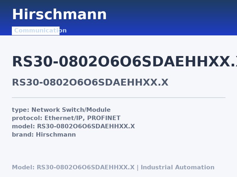 Hirschmann RS30-0802O6O6SDAEHHXX.X