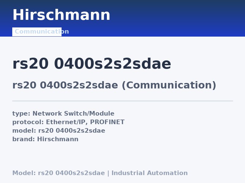 Hirschmann rs20 0400s2s2sdae