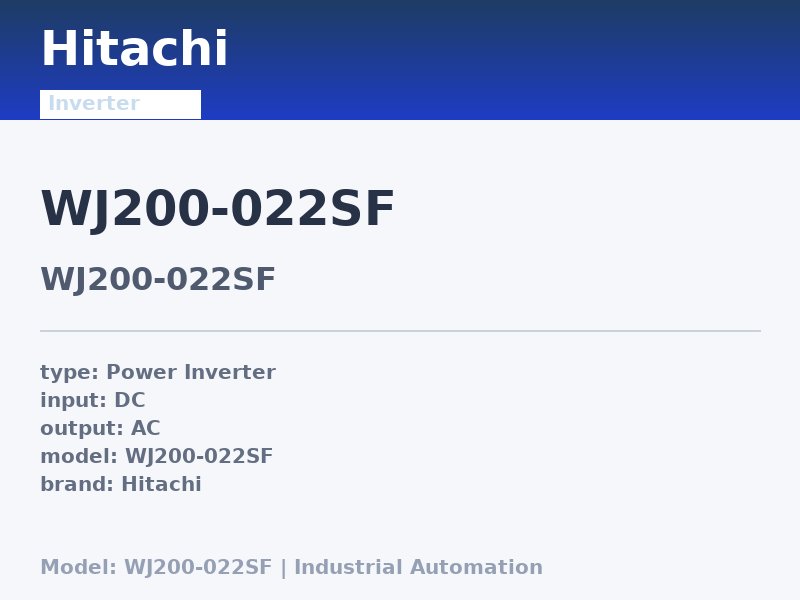 Hitachi WJ200-022SF