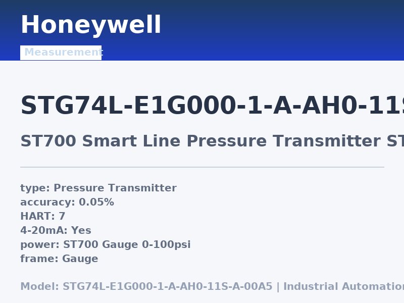 Honeywell STG74L-E1G000-1-A-AH0-11S-A-00A5