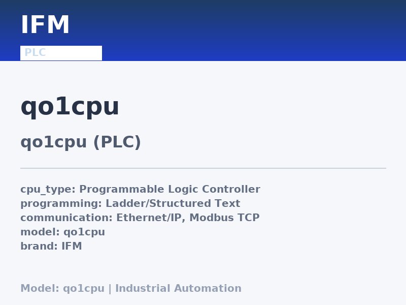 IFM QO1CPU