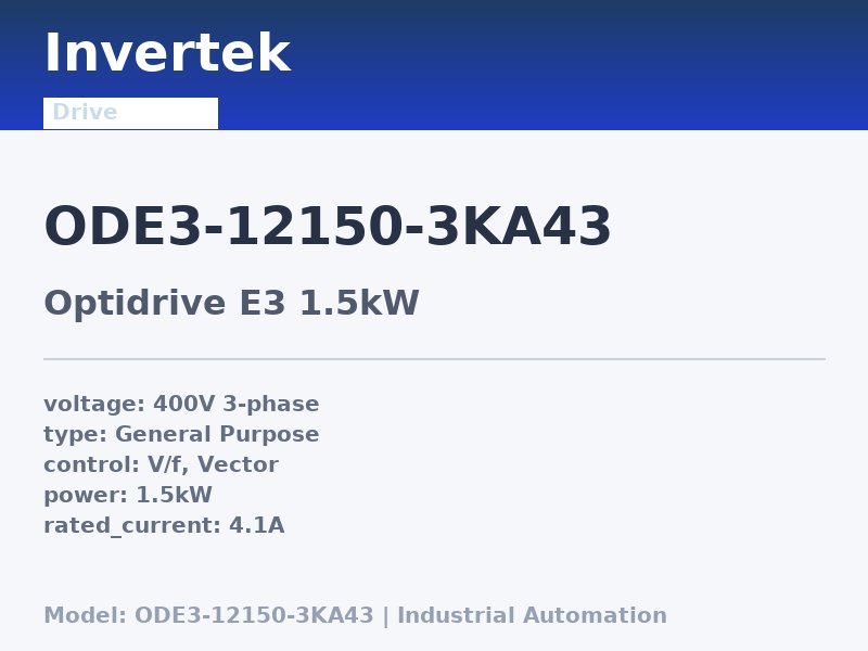 Invertek ODE3-12150-3KA43