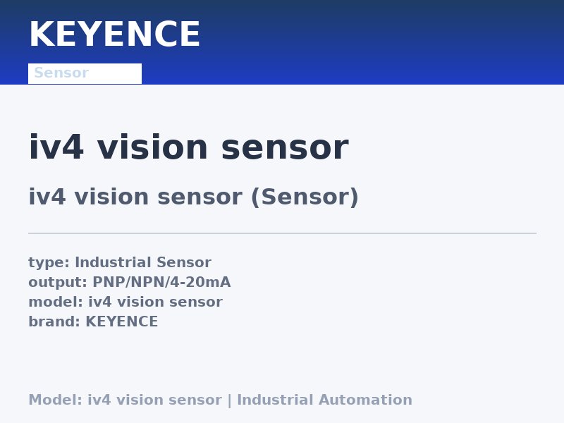 KEYENCE iv4 vision sensor