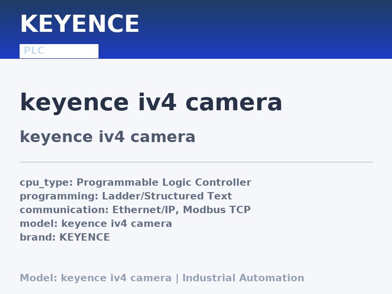 KEYENCE keyence iv4 camera