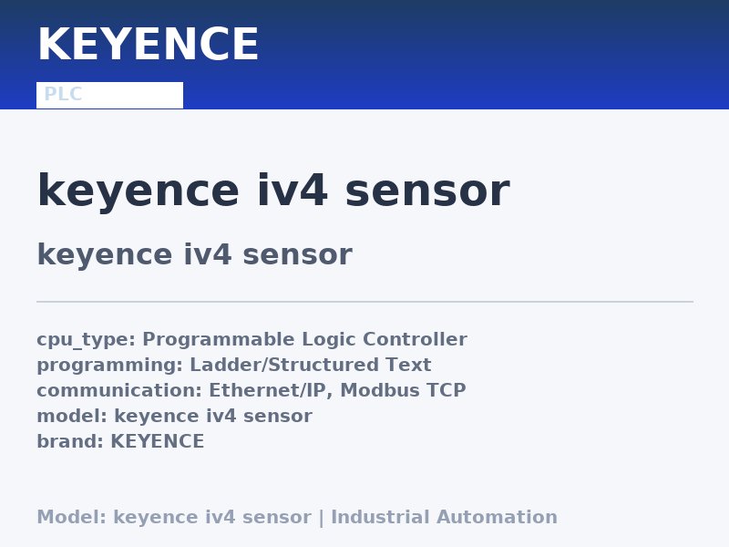 KEYENCE keyence iv4 sensor