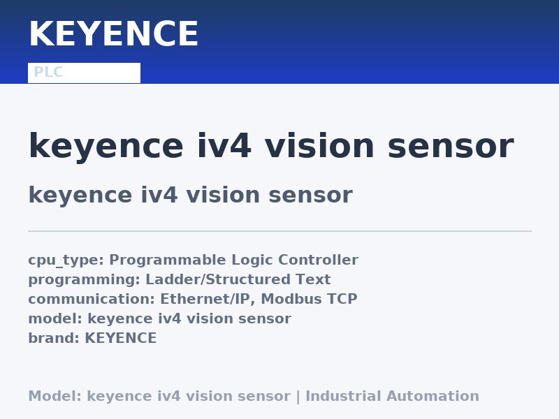 KEYENCE keyence iv4 vision sensor
