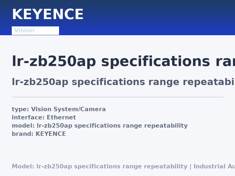 KEYENCE lr-zb250ap specifications range repeatability