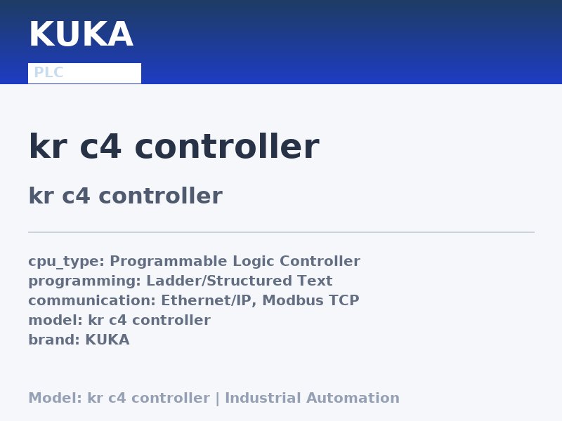 KUKA kr c4 controller