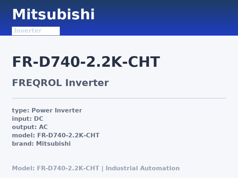 Mitsubishi FR-D740-2.2K-CHT