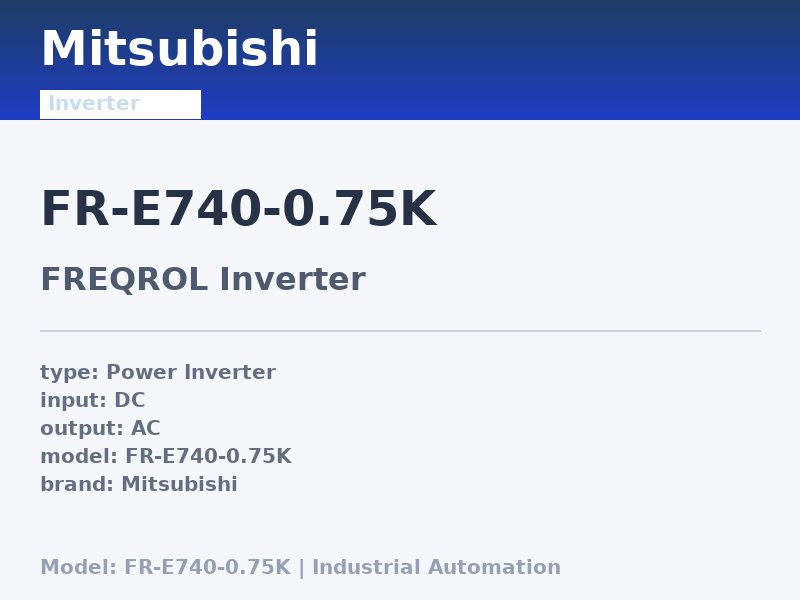 Mitsubishi FR-E740-0.75K