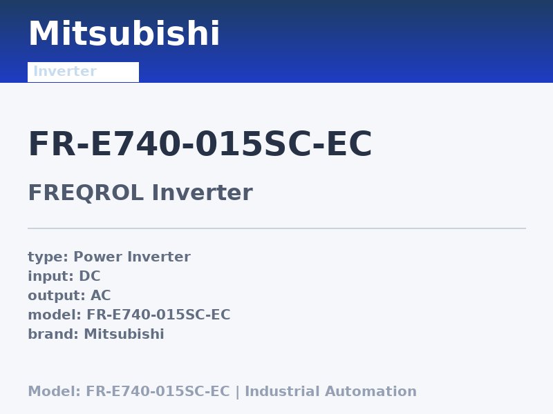 Mitsubishi FR-E740-015SC-EC