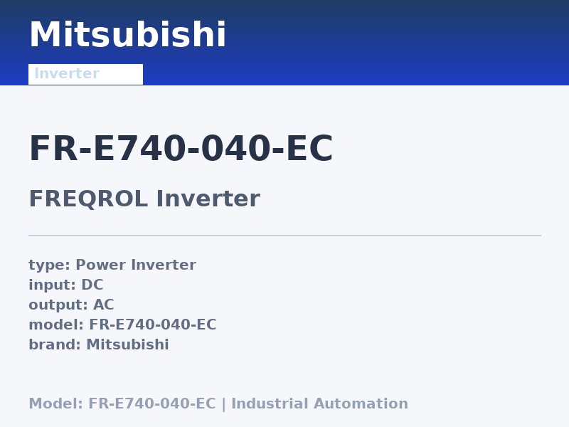 Mitsubishi FR-E740-040-EC