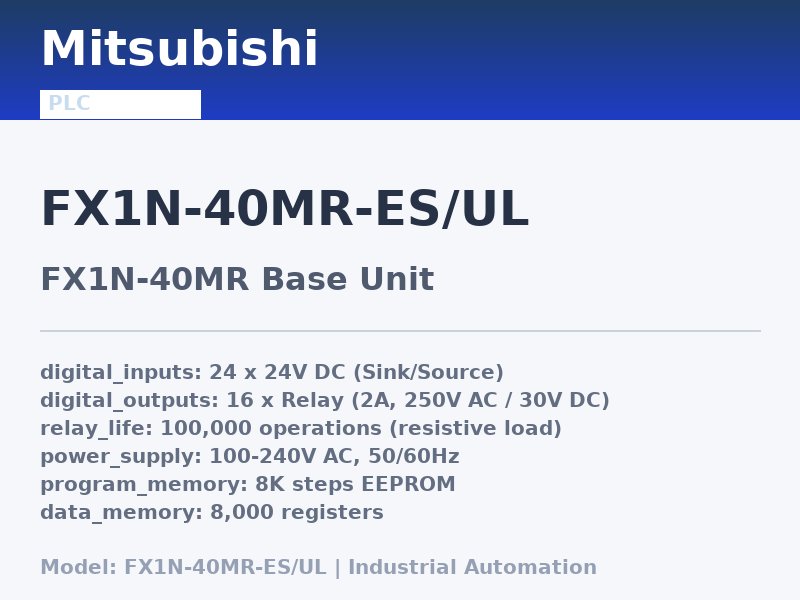 Mitsubishi FX1N-40MR-ES/UL