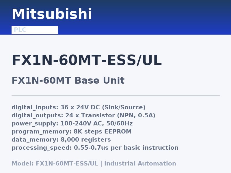 Mitsubishi FX1N-60MT-ESS/UL