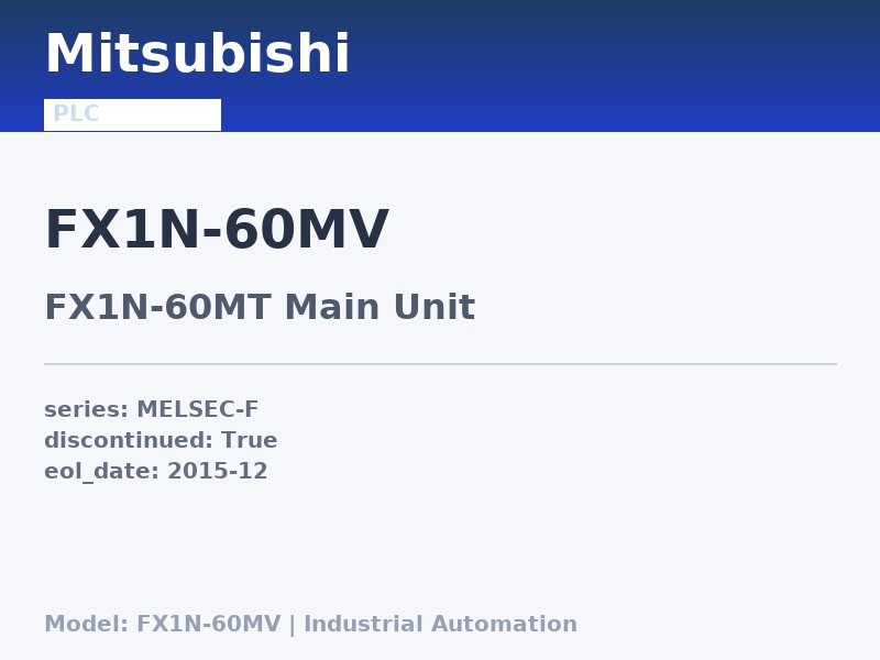 Mitsubishi FX1N-60MV