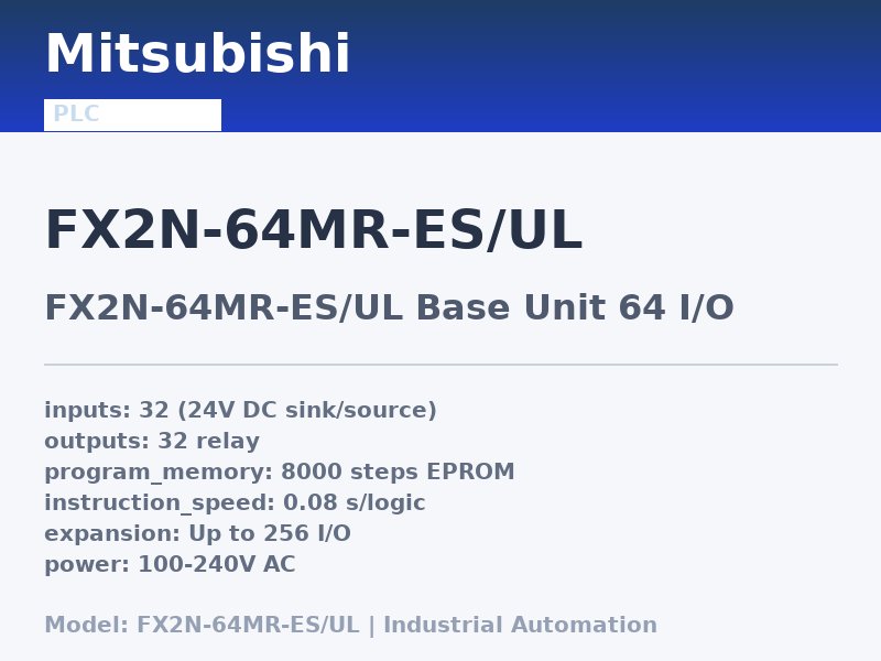 Mitsubishi FX2N-64MR-ES/UL