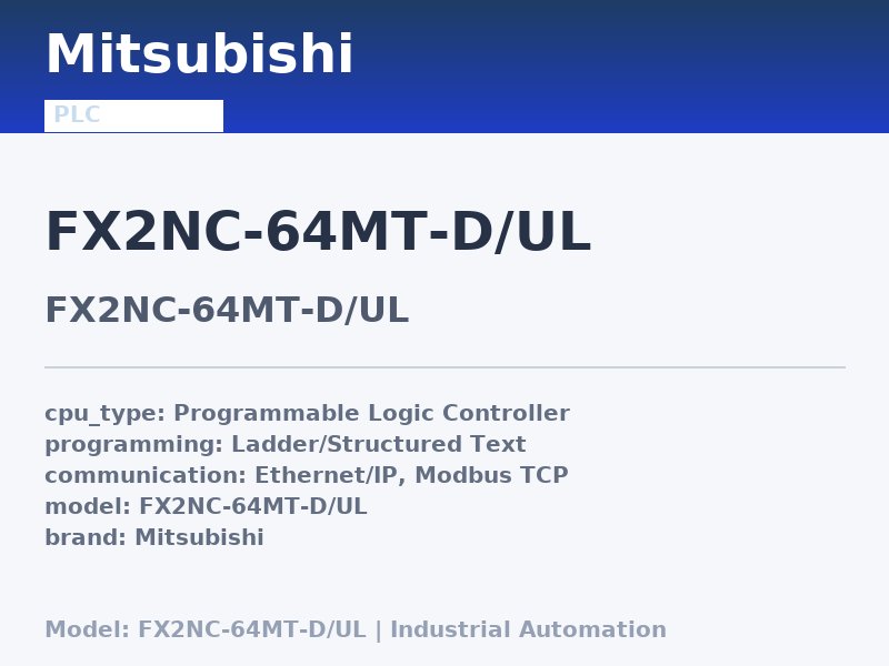 Mitsubishi FX2NC-64MT-D/UL