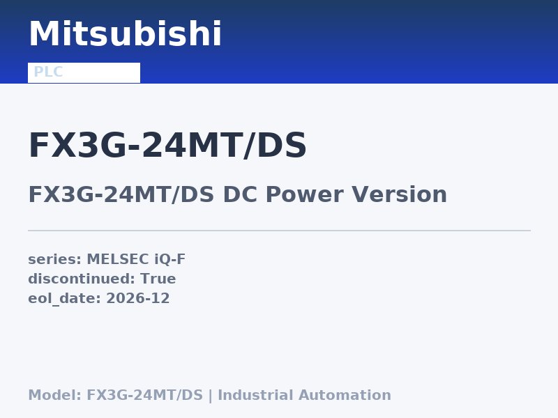 Mitsubishi FX3G-24MT/DS