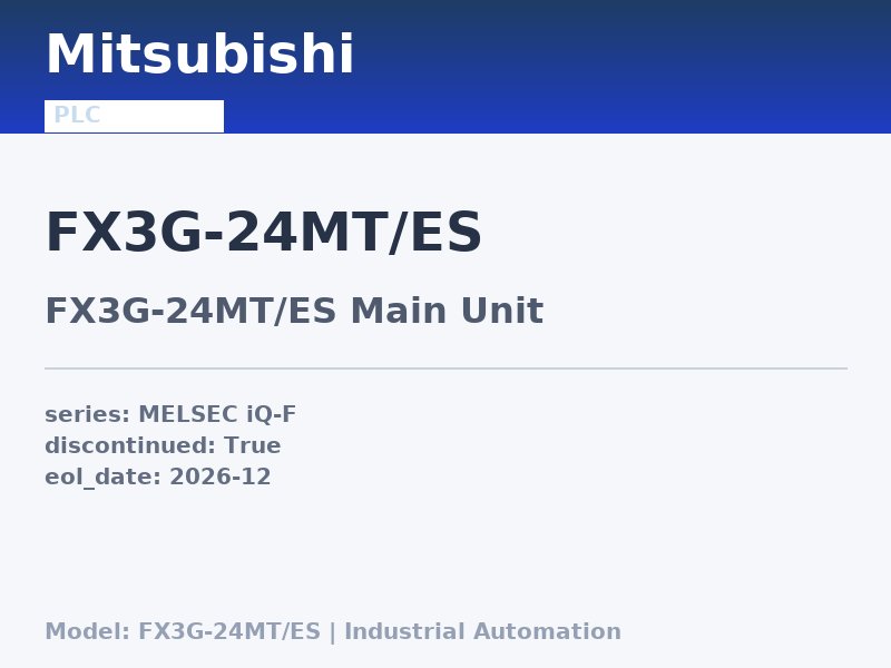 Mitsubishi FX3G-24MT/ES