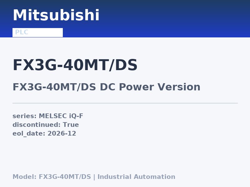 Mitsubishi FX3G-40MT/DS