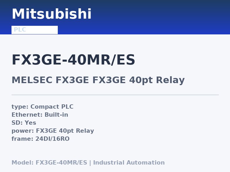 Mitsubishi FX3GE-40MR/ES
