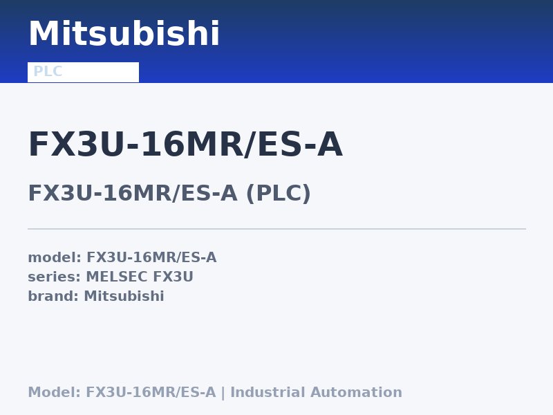 Mitsubishi FX3U-16MR/ES-A