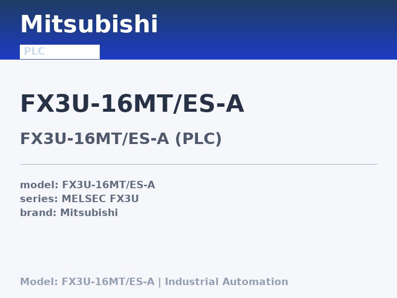 Mitsubishi FX3U-16MT/ES-A