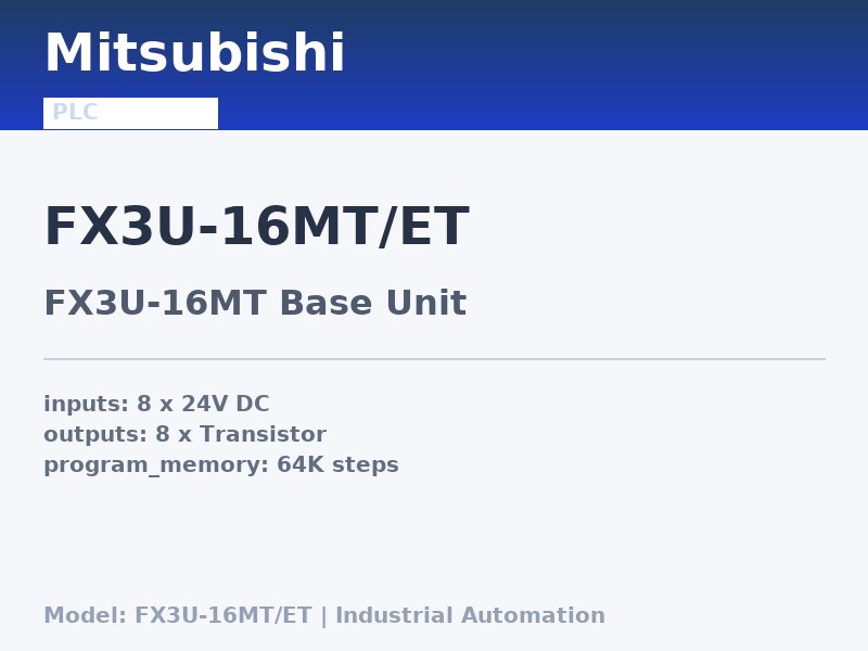 Mitsubishi FX3U-16MT/ET