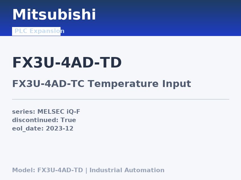 Mitsubishi FX3U-4AD-TD