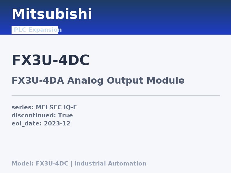 Mitsubishi FX3U-4DC