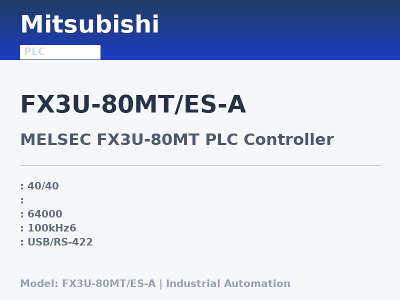 Mitsubishi FX3U-80MT/ES-A