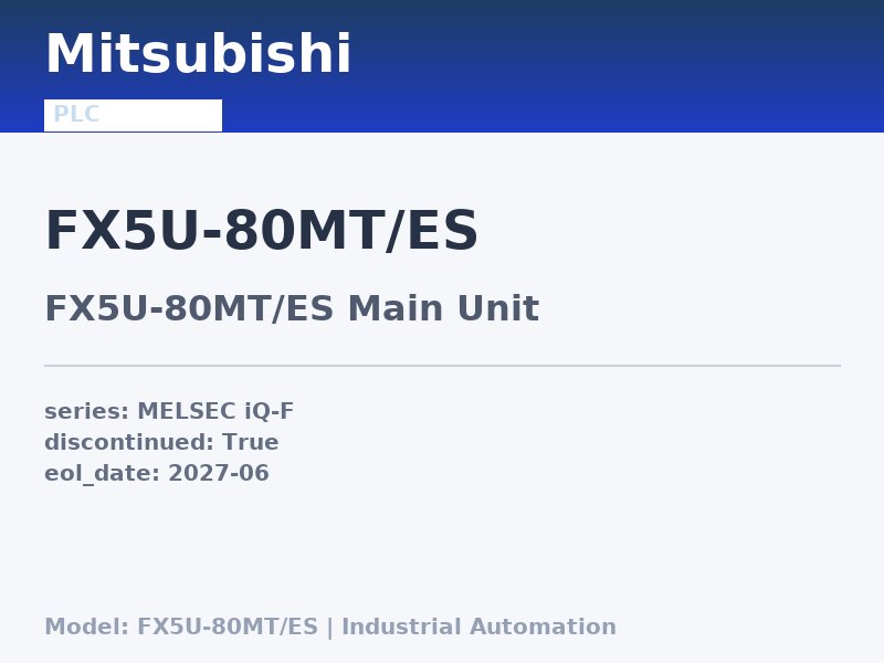 Mitsubishi FX5U-80MT/ES