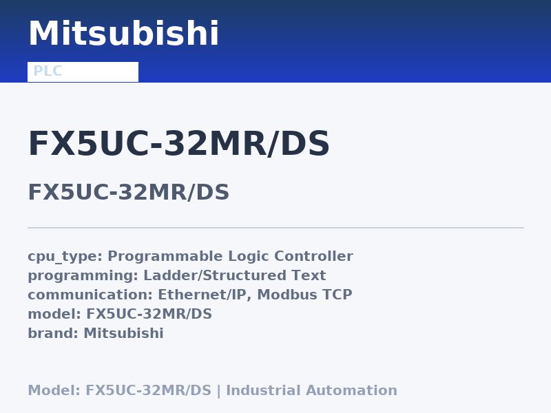Mitsubishi FX5UC-32MR/DS