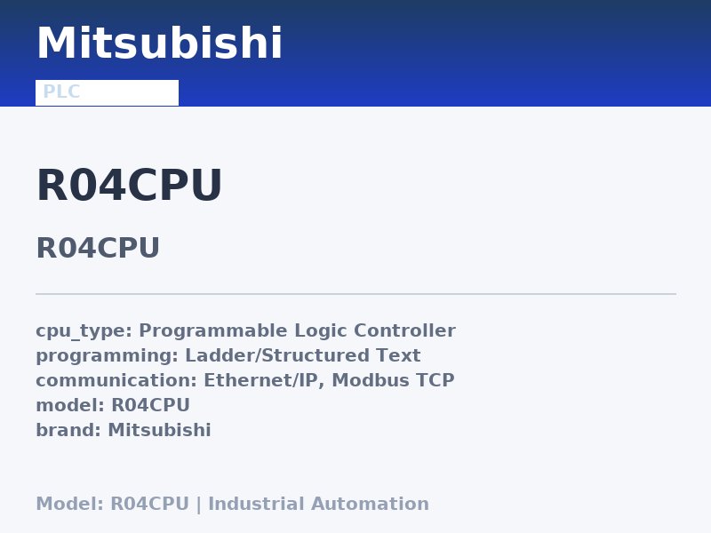 Mitsubishi R04CPU