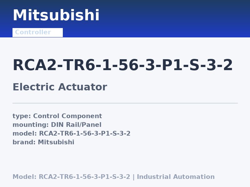 Mitsubishi RCA2-TR6-1-56-3-P1-S-3-2