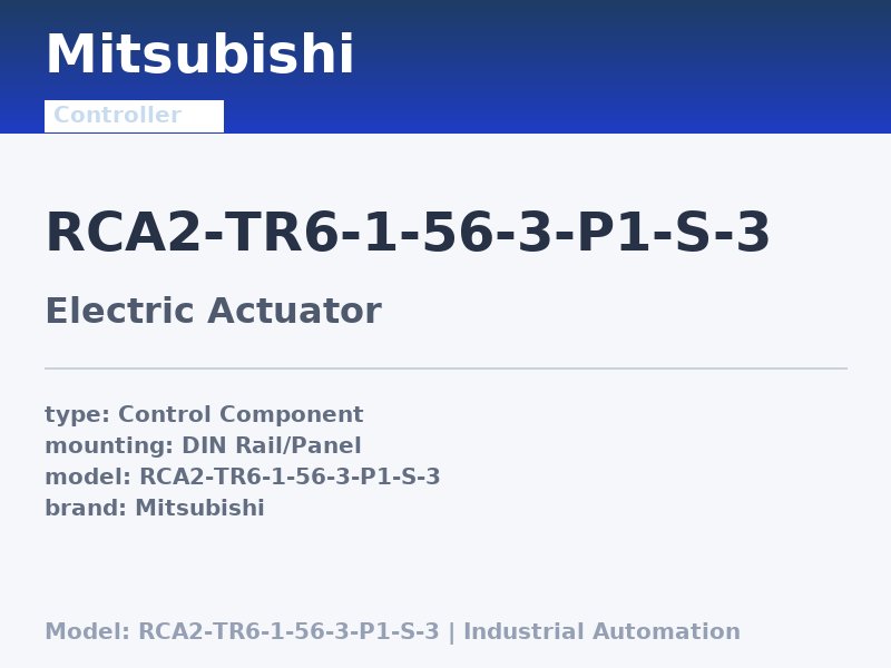 Mitsubishi RCA2-TR6-1-56-3-P1-S-3