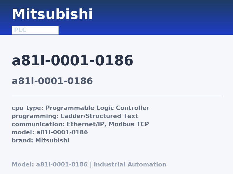Mitsubishi A81L-0001-0186