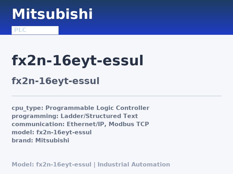 Mitsubishi FX2N-16EYT-ESSUL