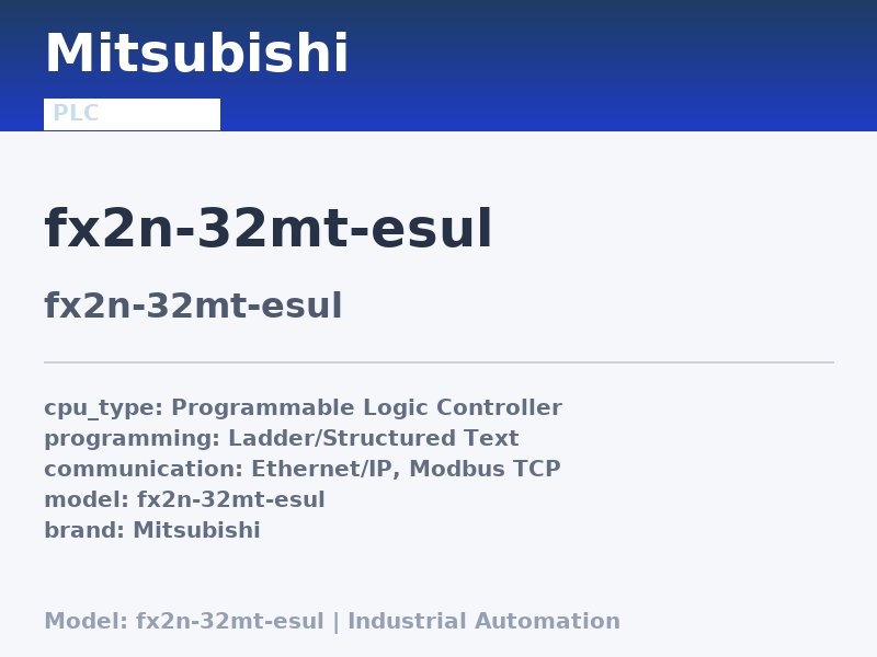 Mitsubishi FX2N-32MT-ESUL