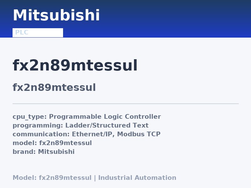 Mitsubishi FX2N89MTESSUL